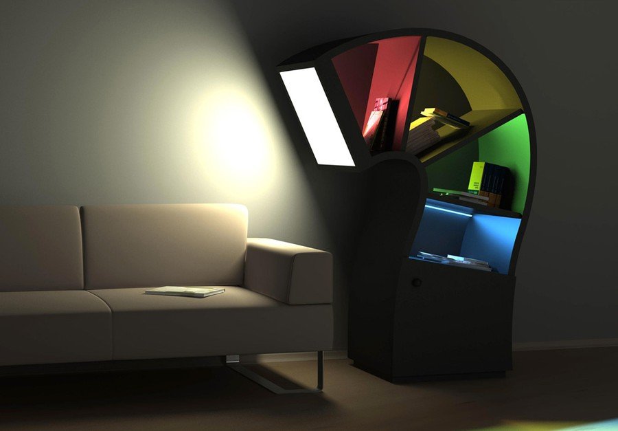 Этажерка называется Двигающийся Мондриан