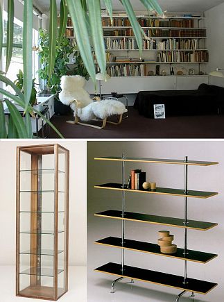 Вальтер Гропиус открытый книжный стеллаж
Брейер Марсель Лайош витрина
Брейер Марсель Лайош стилаж.
