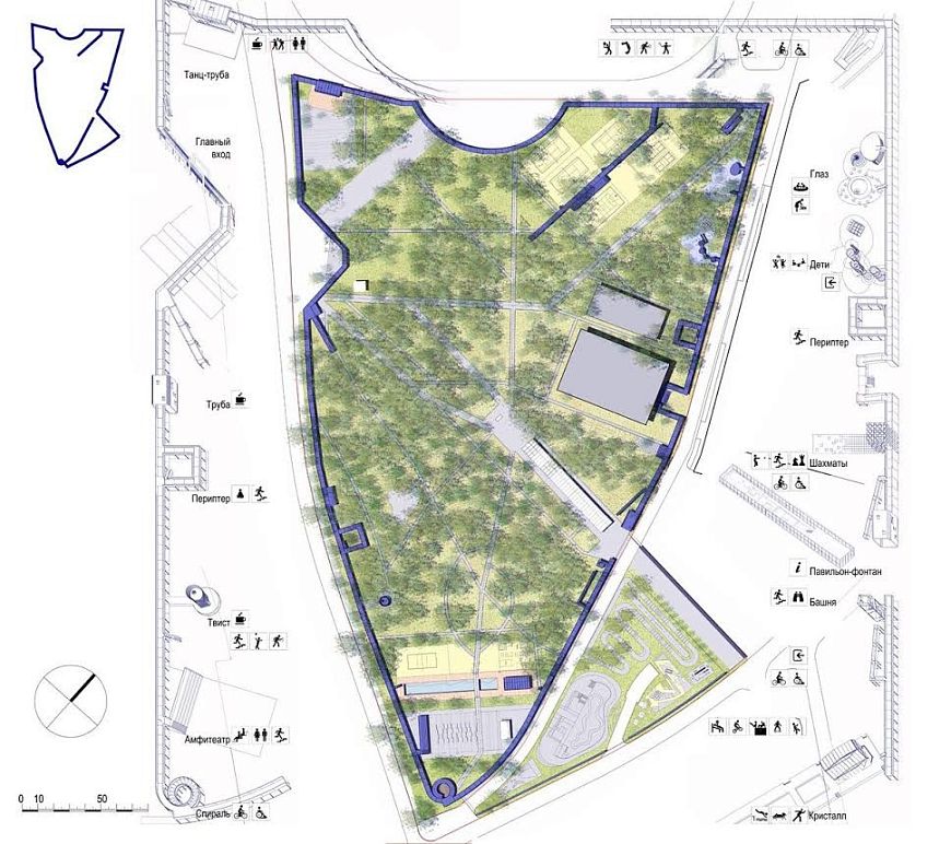План парка Динамо